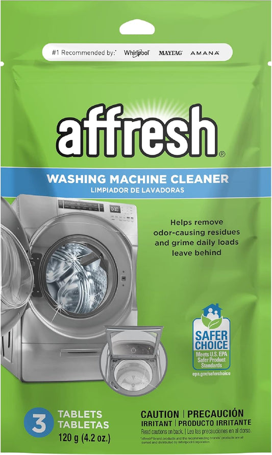 Affresh Washing Machine Cleaner, Cleans Front Load and Top Load Washers, Including HE, 3 Tablets