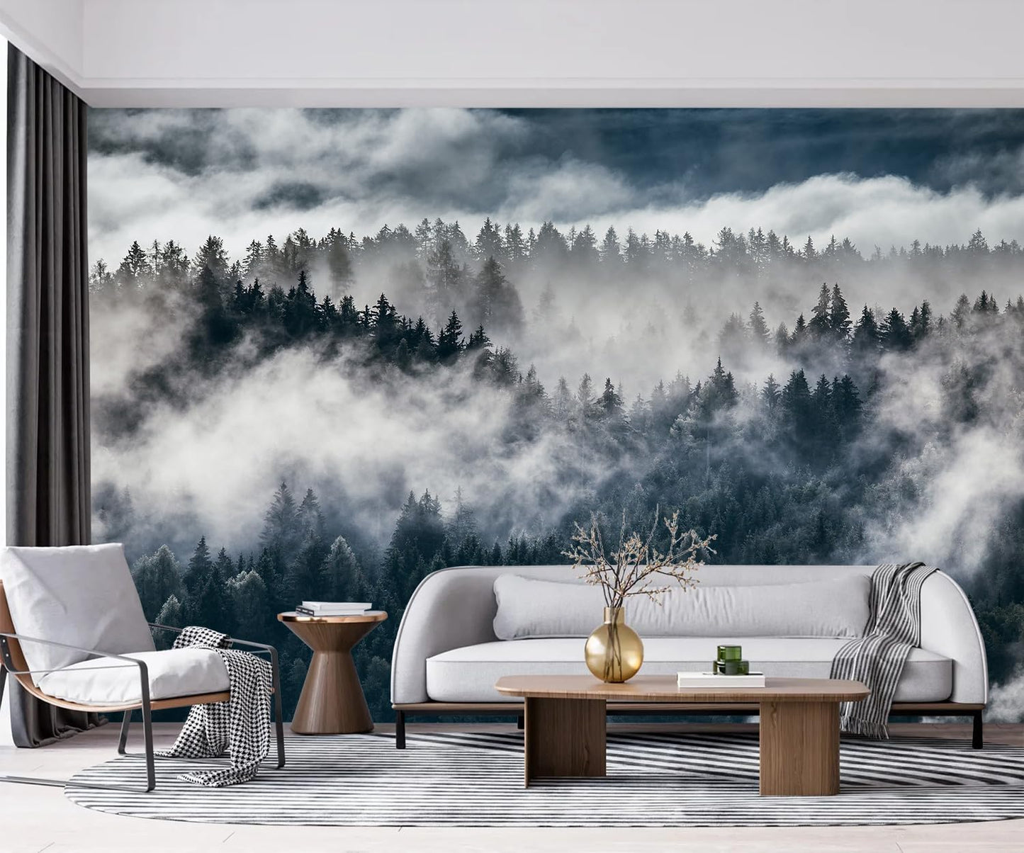 -Misty Forest Bedroom Wallpaper XT20 L 180" x 115"