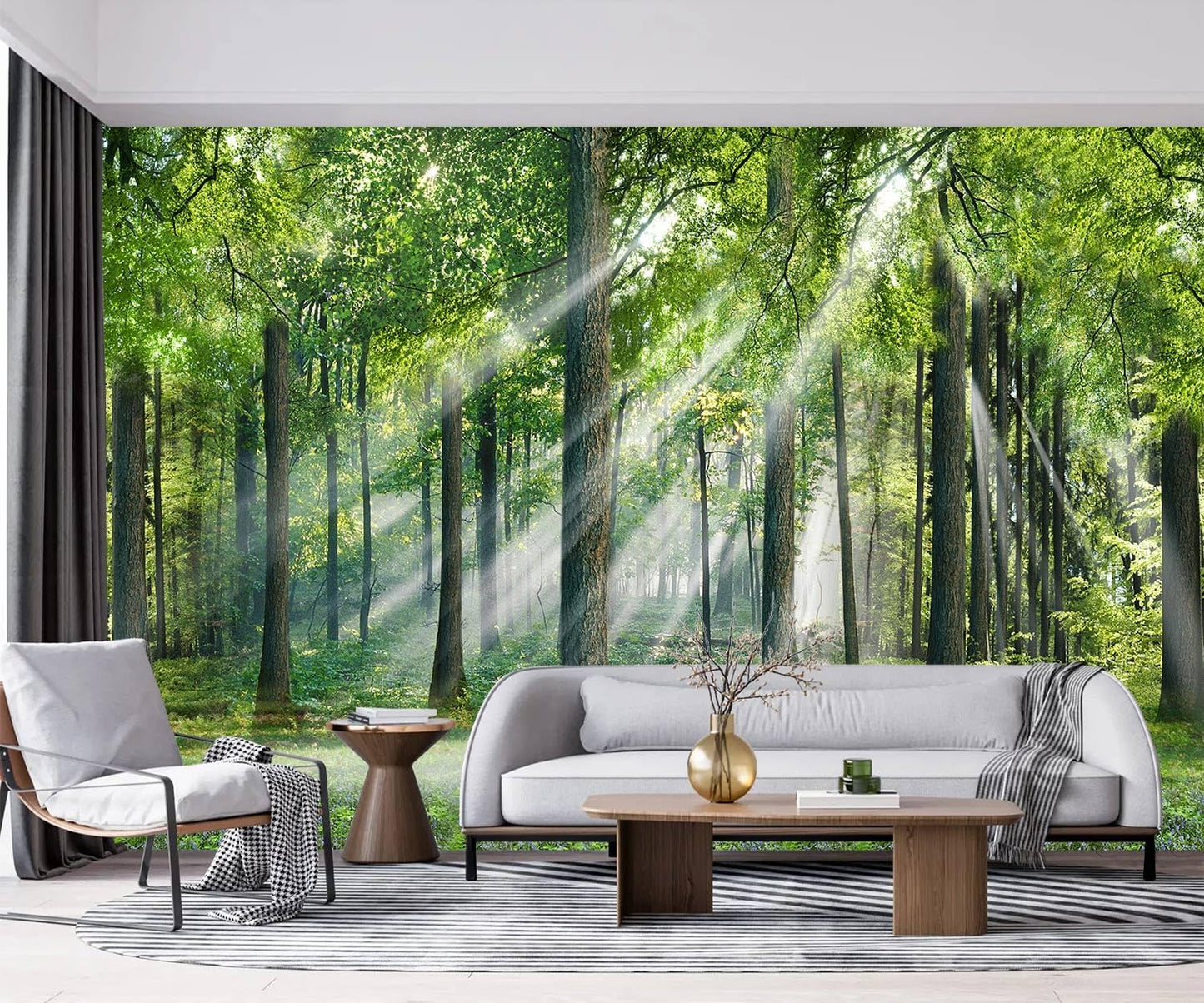 -Sunshine Forest Living Room Wallpaper XT24 L 180" x 115"